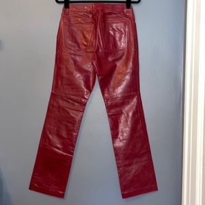 Gap Genuine leather red pants
